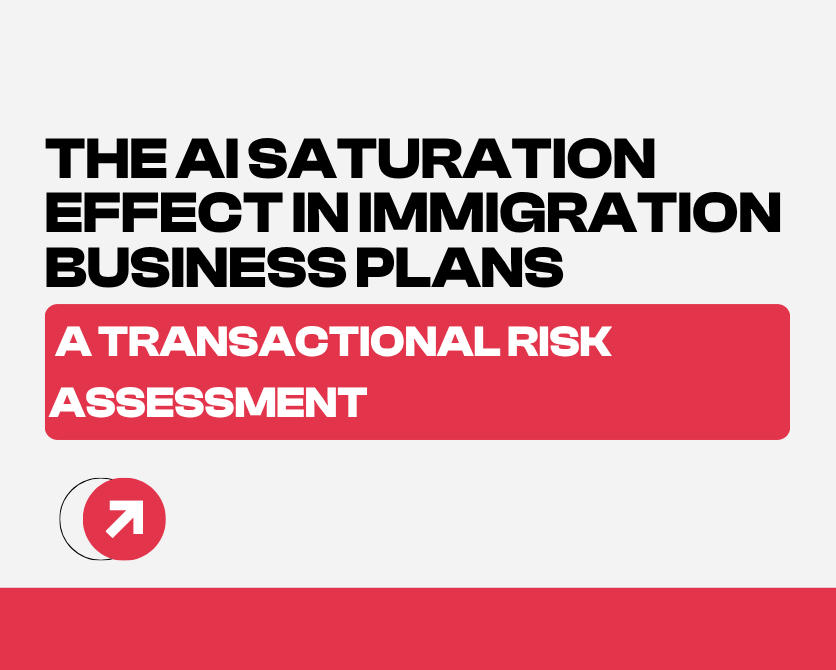 The AI Saturation Effect in Immigration Business Plans (2026): A Transactional Risk Assessment